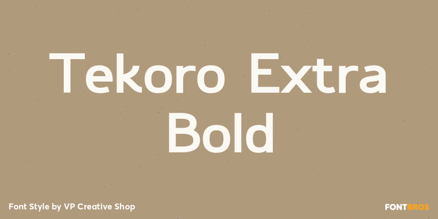 Tekoro Extra Bold Poster