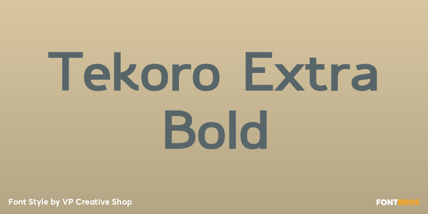 Tekoro Extra Bold Poster