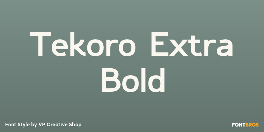 Tekoro Extra Bold Poster