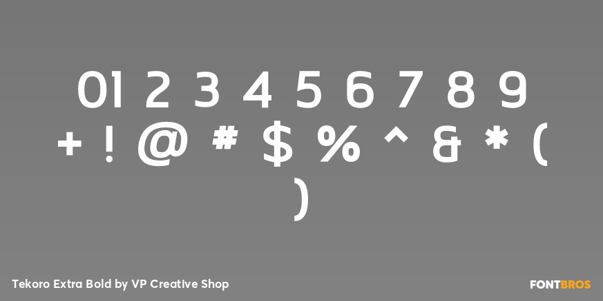 Tekoro Extra Bold Font Poster #4