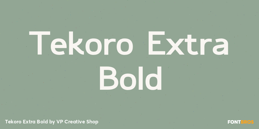 Tekoro Extra Bold Poster
