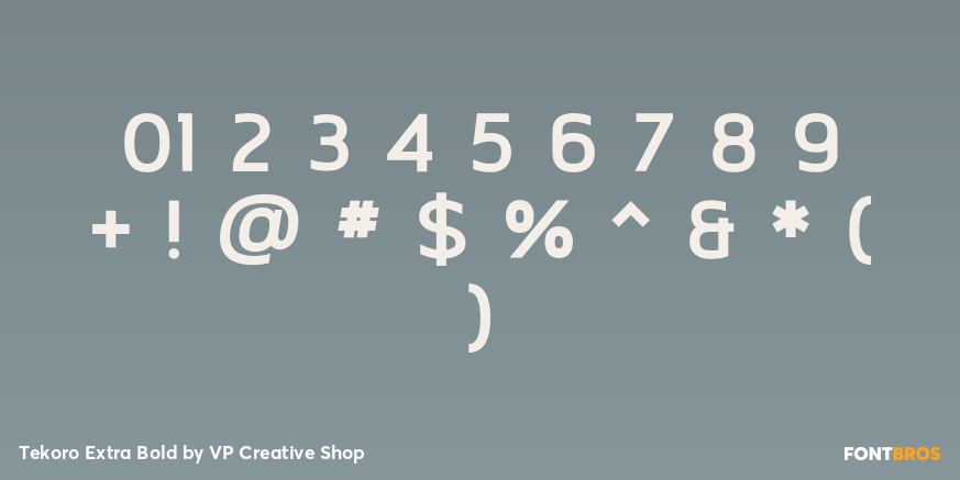 Tekoro Extra Bold Font Poster #4