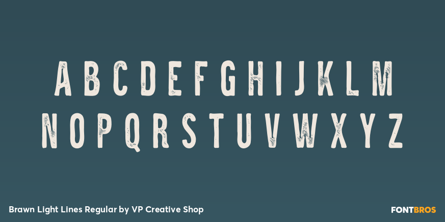 Brawn Light Lines Regular Font Poster #2