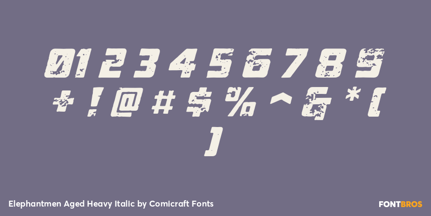 Elephantmen Aged Heavy Italic Font Poster #1