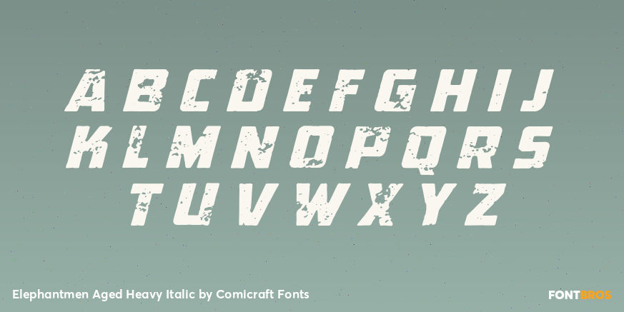 Elephantmen Aged Heavy Italic Font Poster #1