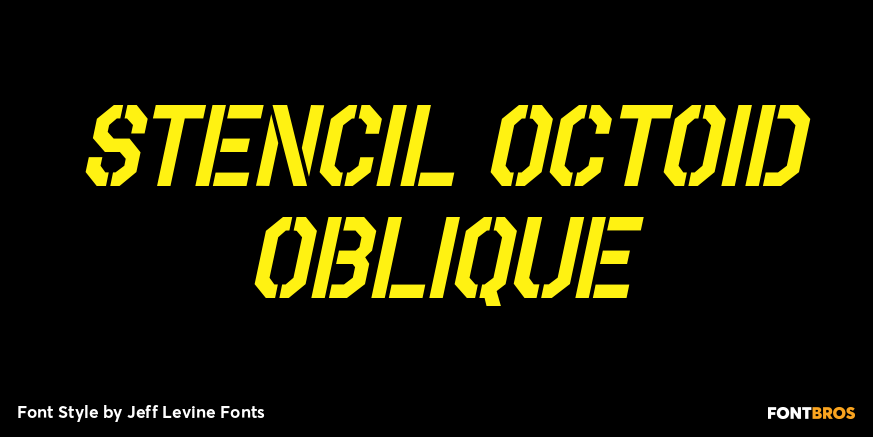 Stencil Octoid Oblique Poster