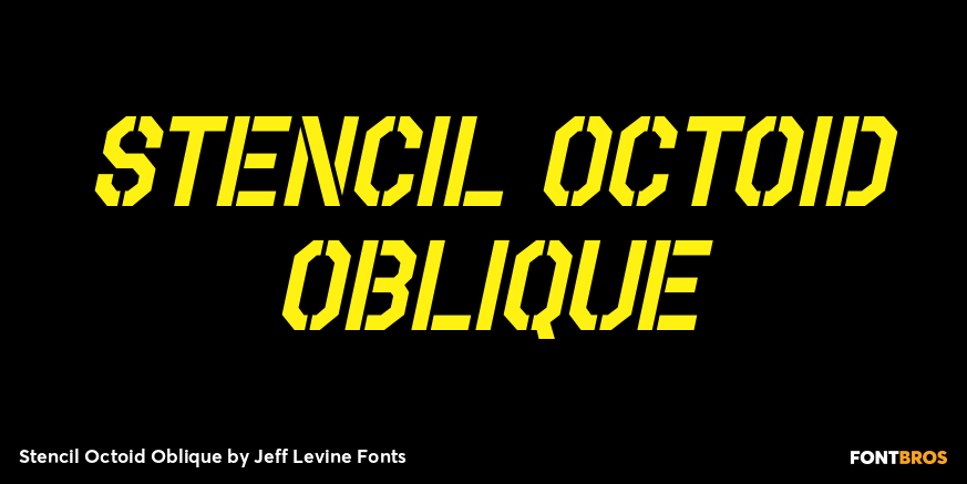 Stencil Octoid Oblique Poster