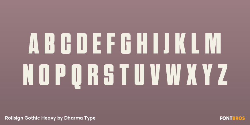 Rollsign Gothic Heavy Font Poster #2