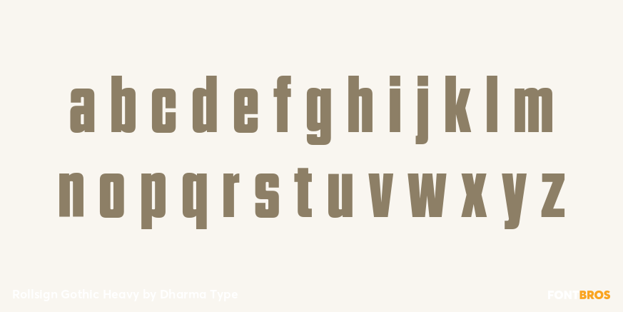 Rollsign Gothic Heavy Font Poster #3