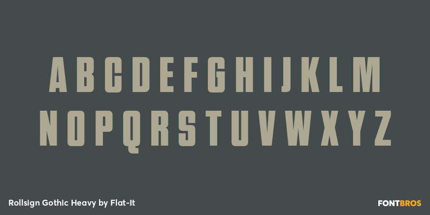 Rollsign Gothic Heavy Font Poster #2