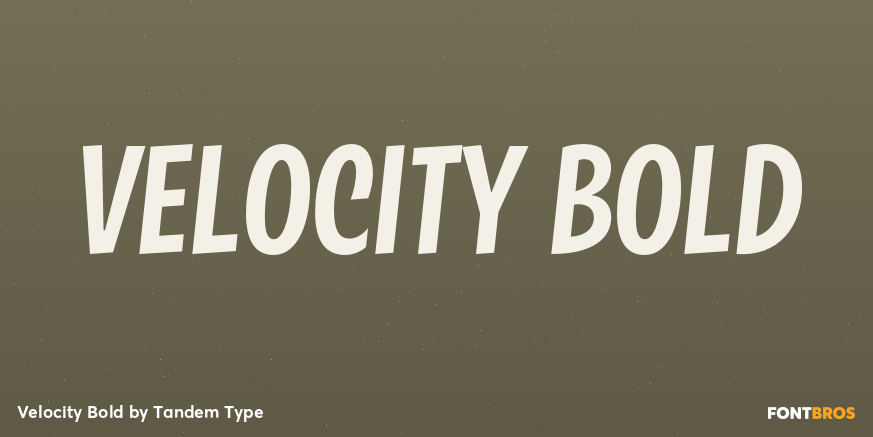 Velocity Bold Font Poster