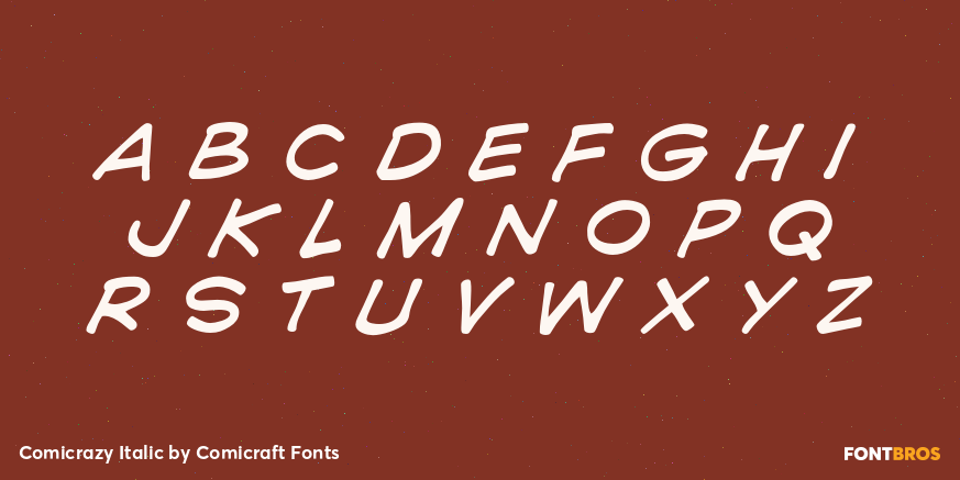 Comicrazy Italic Font Poster #2