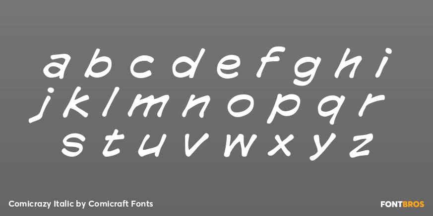 Comicrazy Italic Font Poster #3