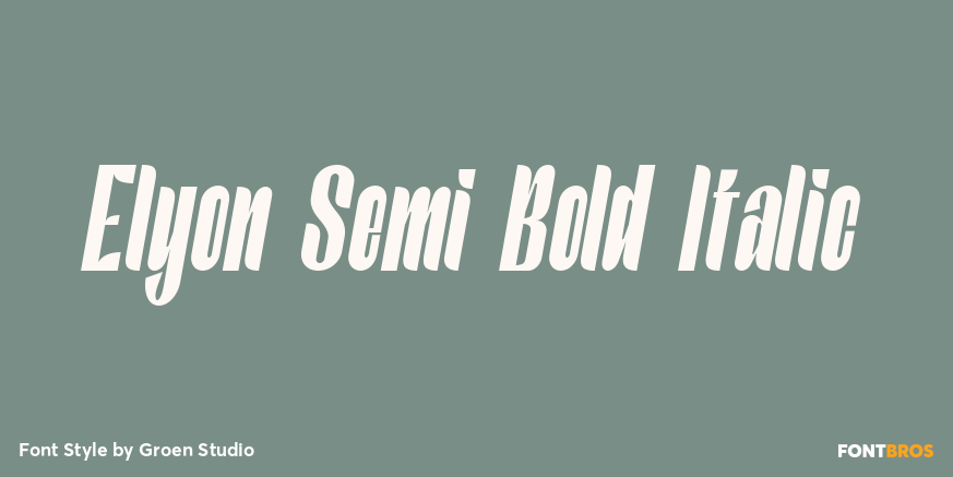 Elyon Semi Bold Italic Poster