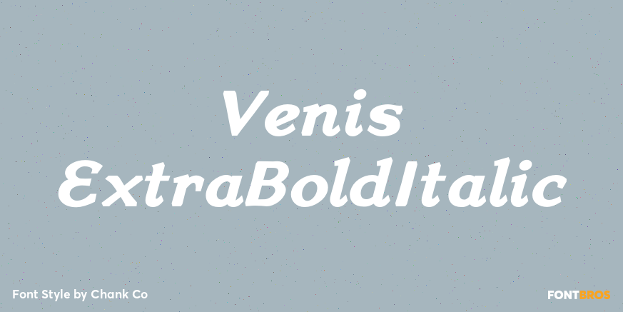 Venis ExtraBoldItalic Poster