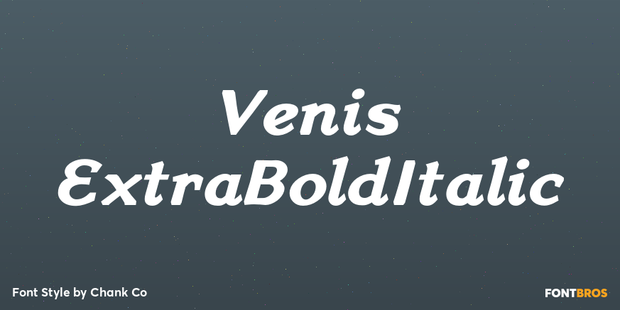 Venis ExtraBoldItalic Poster