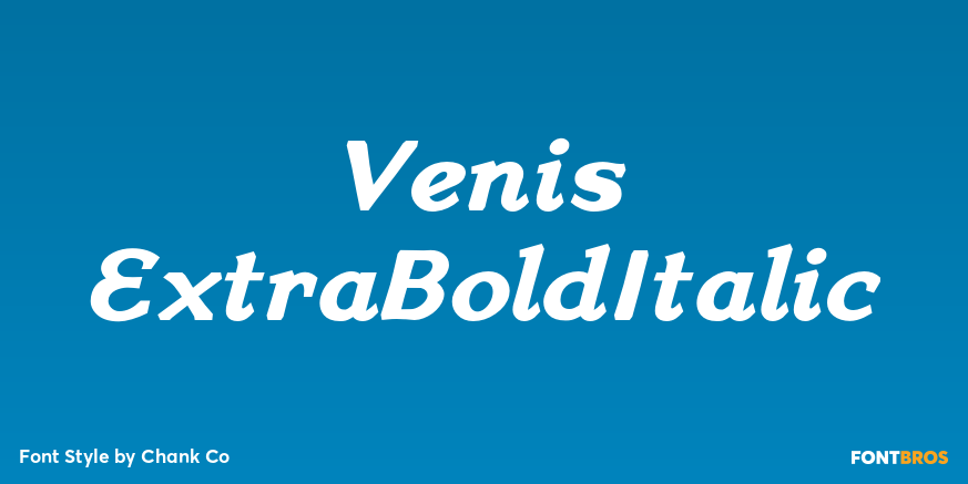 Venis ExtraBoldItalic Poster