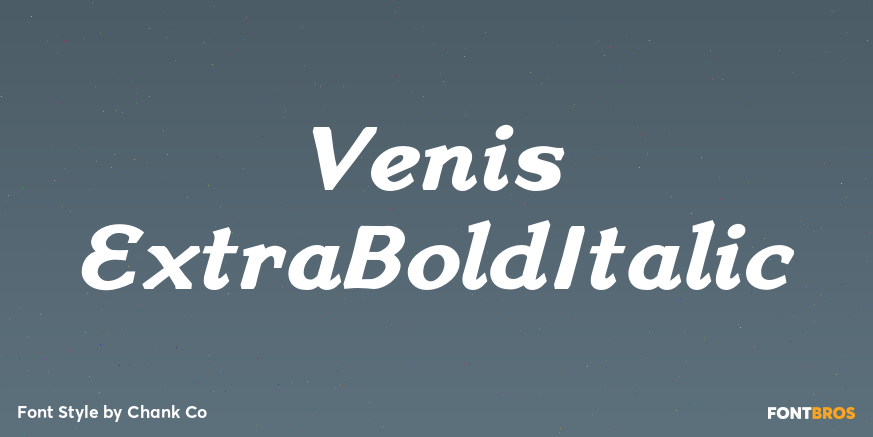 Venis ExtraBoldItalic Poster