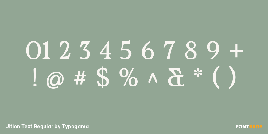 Ultion Text Regular Font Poster #1