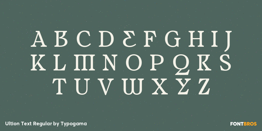 Ultion Text Regular Font Poster #2