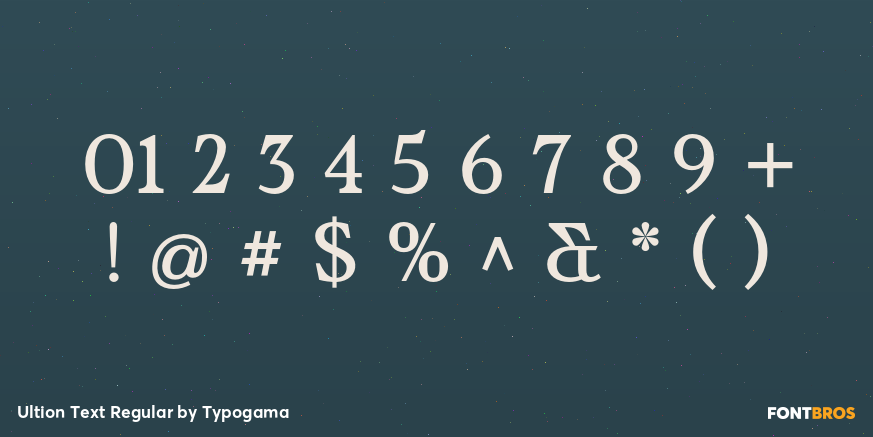 Ultion Text Regular Font Poster #4