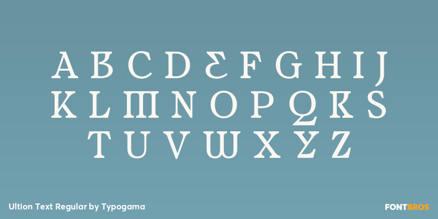 Ultion Text Regular Font Poster #1