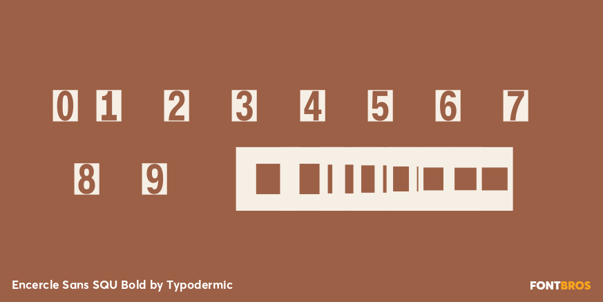 Encercle Sans SQU Bold Font Poster #1