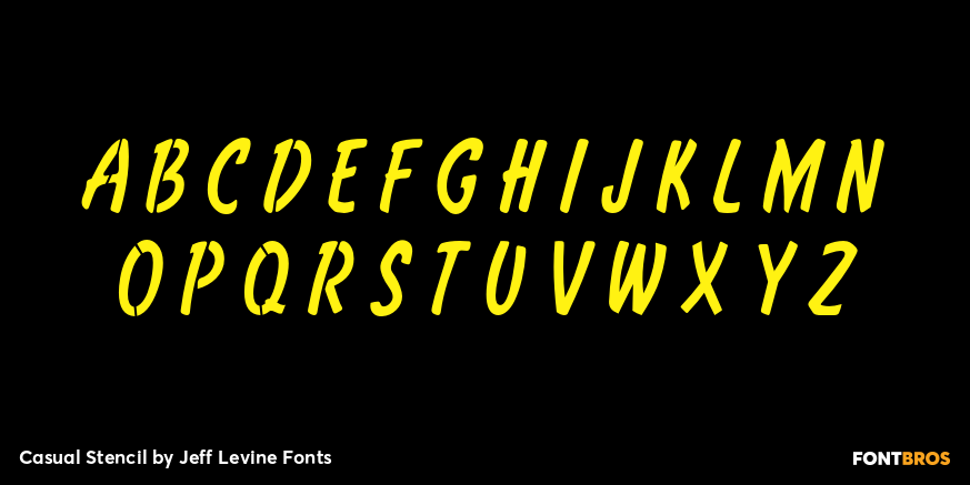 Casual Stencil Font Poster #2