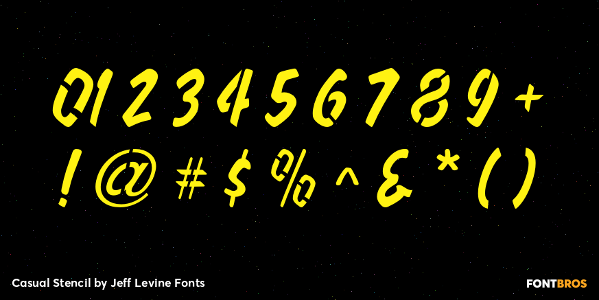 Casual Stencil Font Poster #4