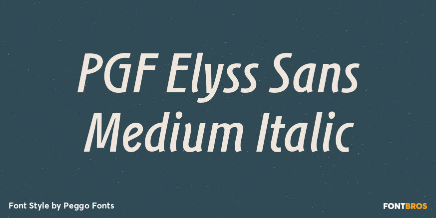 PGF Elyss Sans Medium Italic Poster