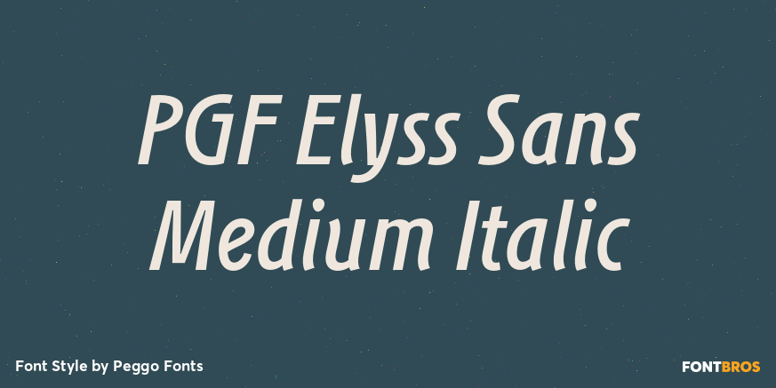 PGF Elyss Sans Medium Italic Poster