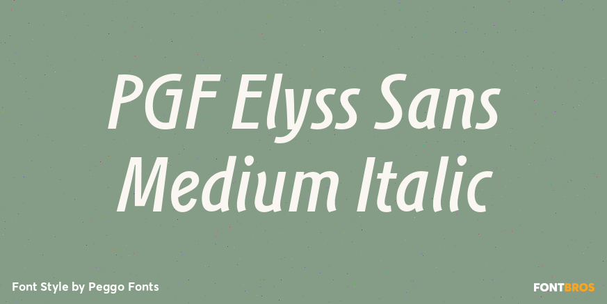 PGF Elyss Sans Medium Italic Poster