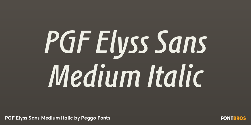 PGF Elyss Sans Medium Italic Poster