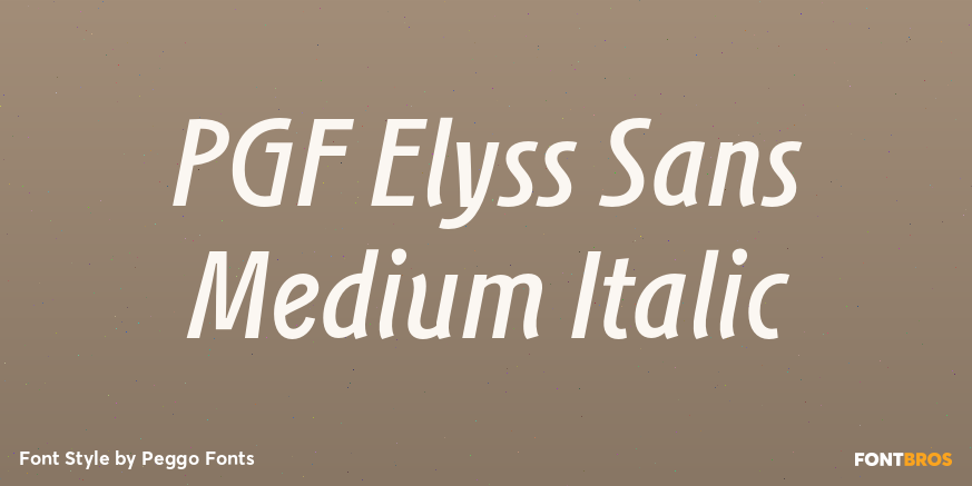 PGF Elyss Sans Medium Italic Poster