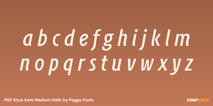 PGF Elyss Sans Medium Italic Font Poster #3