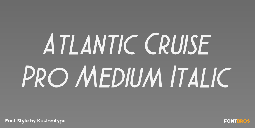 Atlantic Cruise Pro Medium Italic Poster