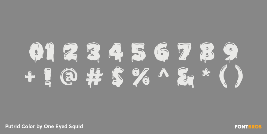 Putrid Color Font Poster #4