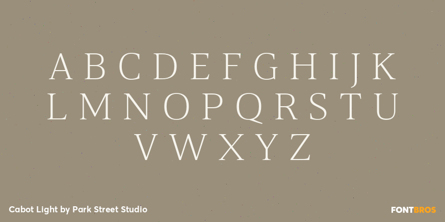 Cabot Light Font Poster #2