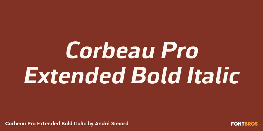 Corbeau Pro Extended Bold Italic Font Poster #1