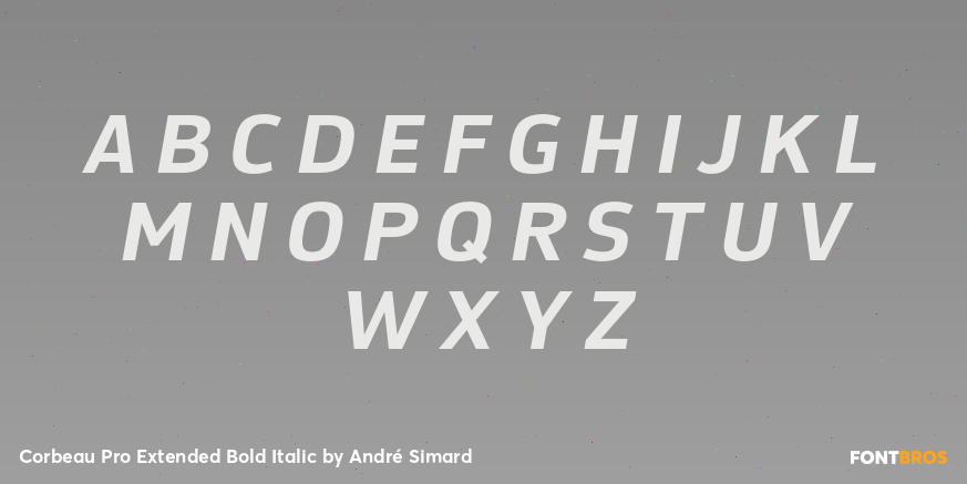 Corbeau Pro Extended Bold Italic Font Poster #2