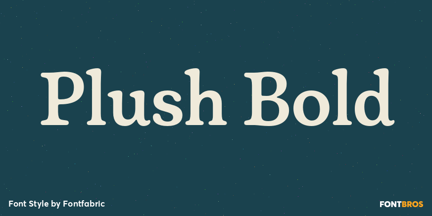 Plush Bold Font Poster #1