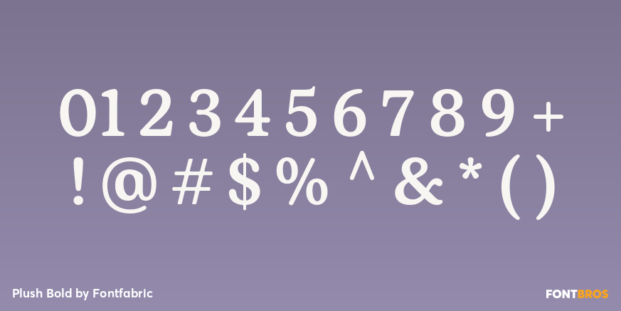 Plush Bold Font Poster #1