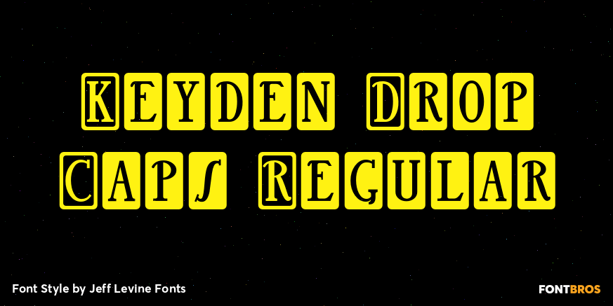 Keyden Drop Caps Regular Poster