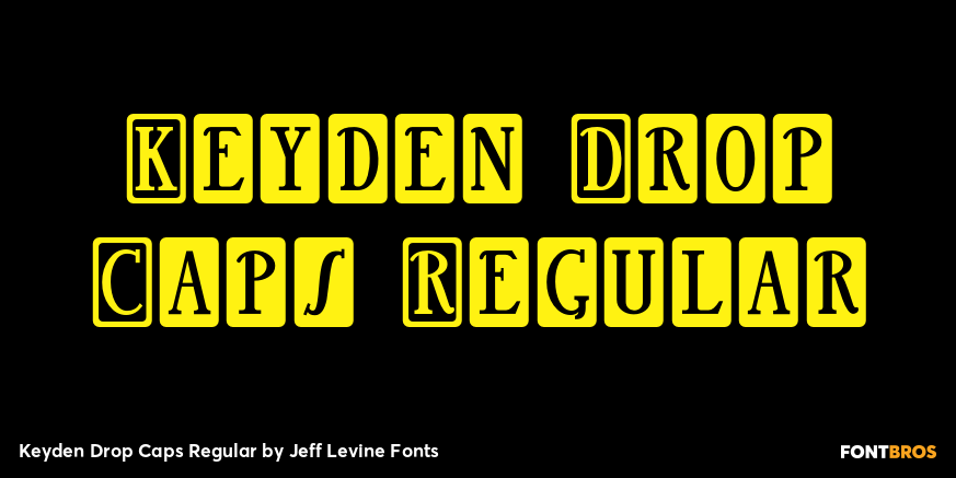 Keyden Drop Caps Regular Poster