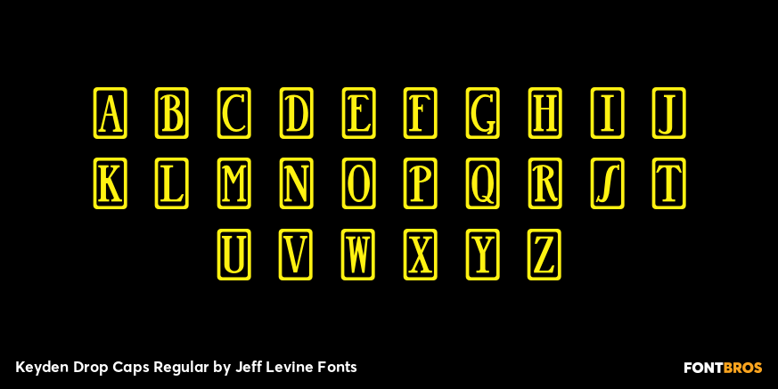 Keyden Drop Caps Regular Font Poster #2