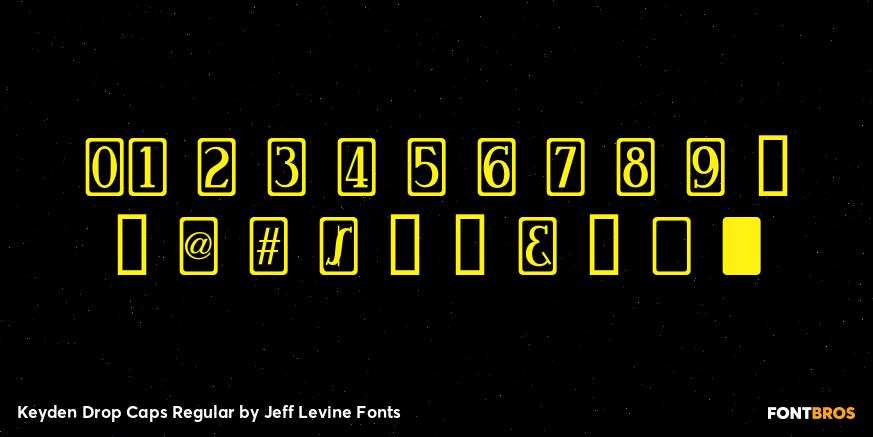 Keyden Drop Caps Regular Font Poster #4