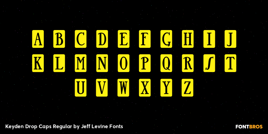 Keyden Drop Caps Regular Font Poster #3