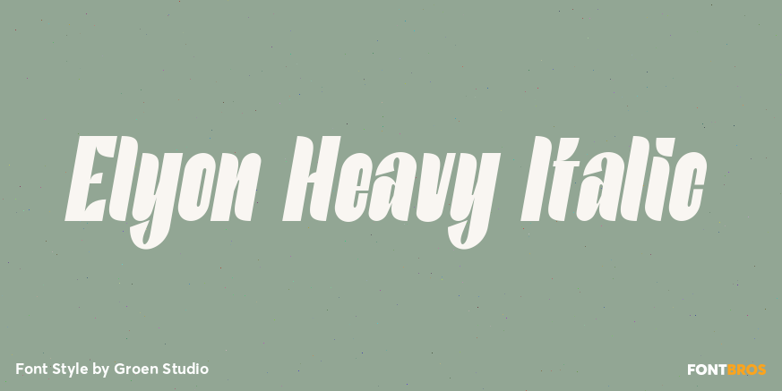Elyon Heavy Italic Poster