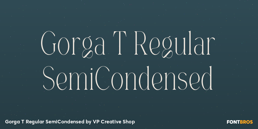 Gorga T Regular SemiCondensed Font Poster #1