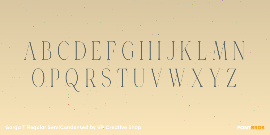 Gorga T Regular SemiCondensed Font Poster #2